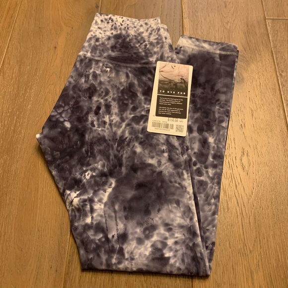 Lululemon Marble Tie-dye Wunder Under Pant 7/8 25” size 4 - Picture 1 of 6